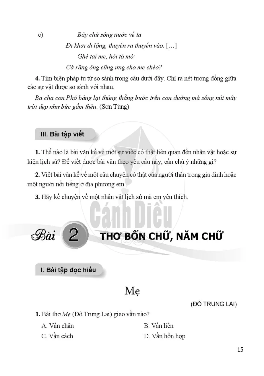 Bài tập tiếng Việt