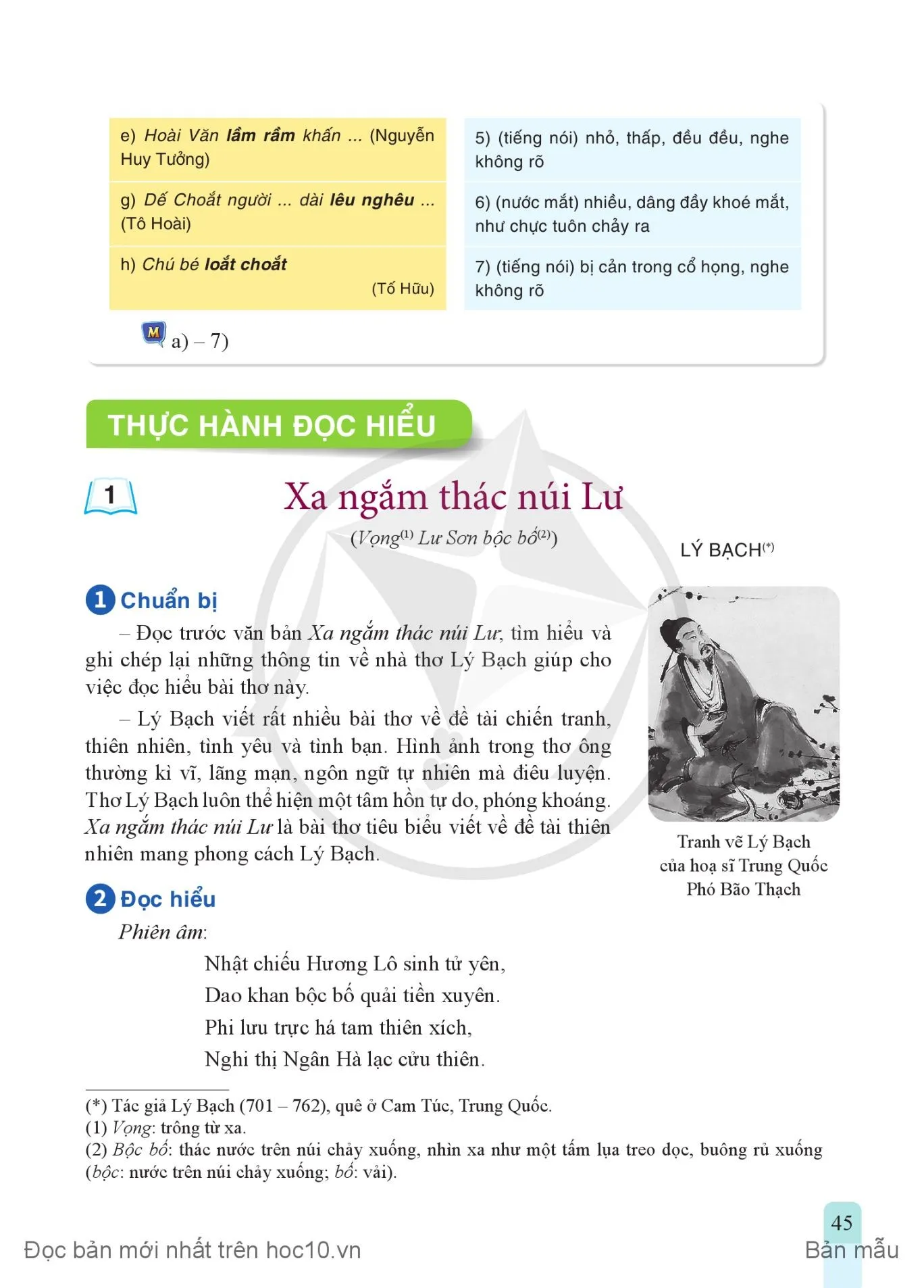 • Thực hành tiếng Việt: Đảo ngữ, câu hỏi tu từ, từ tượng hình, từ tượng thanh