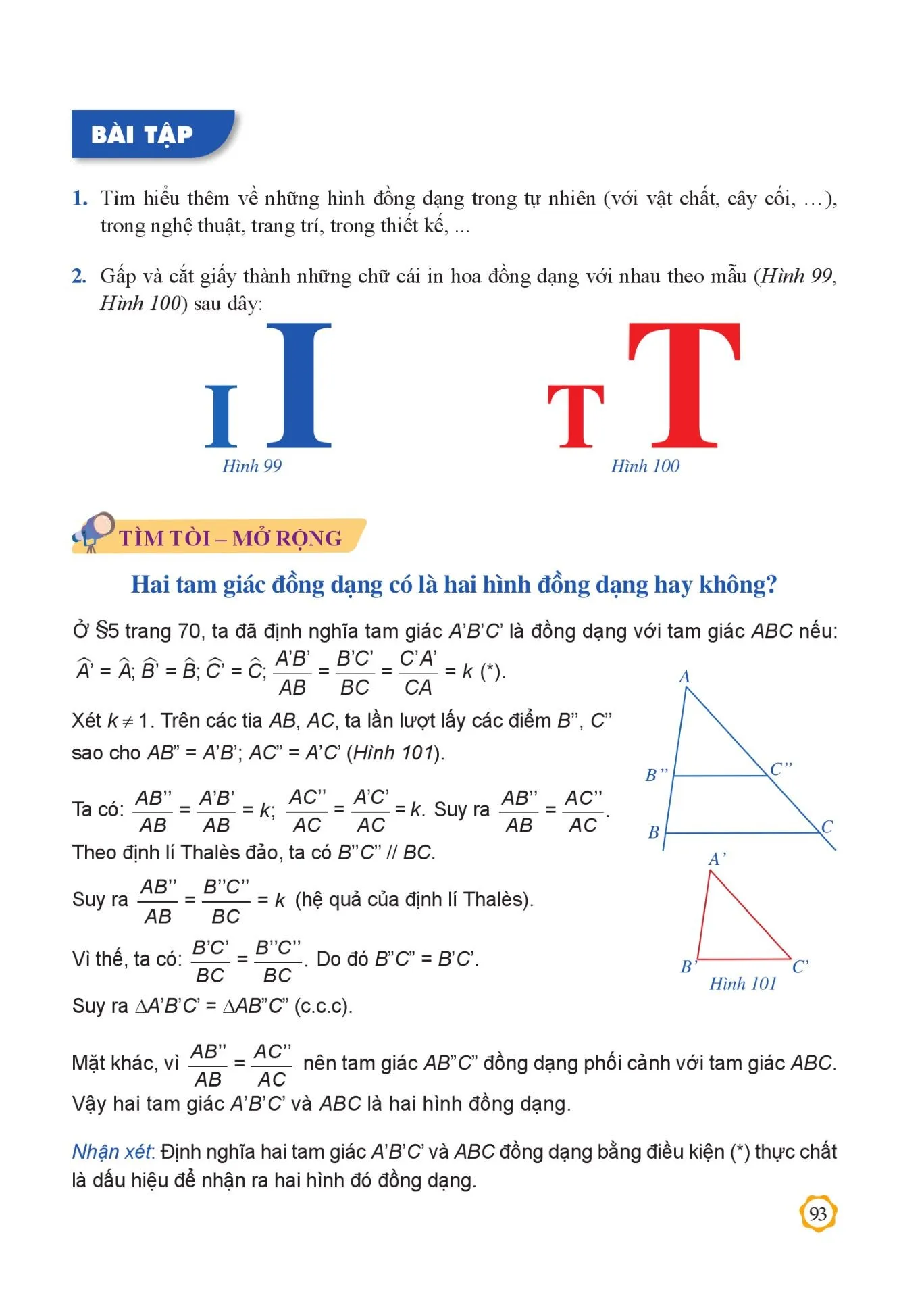 $10. Hình đồng dạng trong thực tiễn