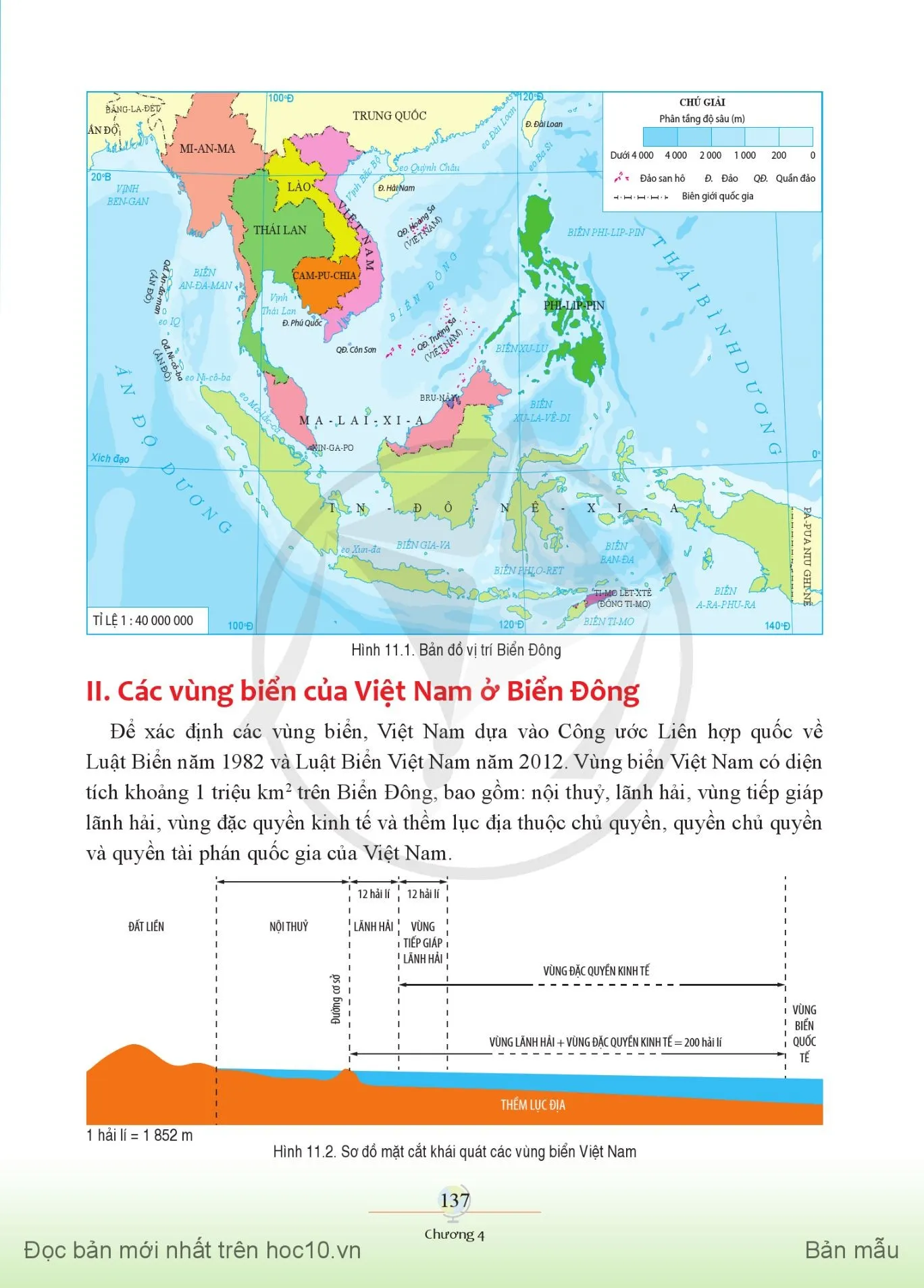 Bài 11. Phạm vi Biển Đông. Các vùng biển của Việt Nam ở Biển Đông. Đặc điểm tự nhiên vùng biển đảo Việt Nam