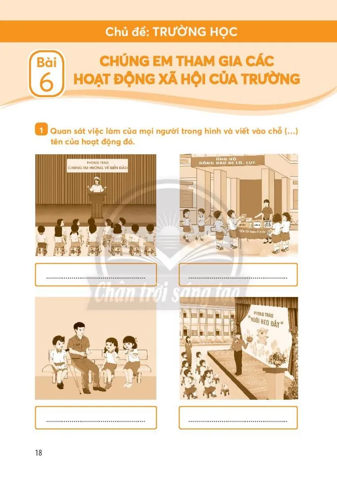 Bài 6. Chúng em tham gia các hoạt động xã hội của trường