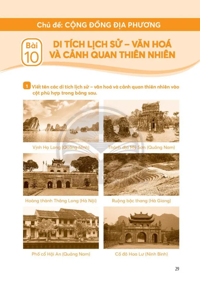 Bài 10. Di tích lịch sử – văn hoá và cảnh quan thiên nhiên