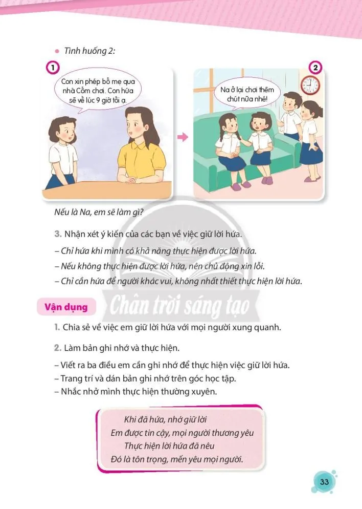 Bài 6: EM GIỮ LỜI HỨA