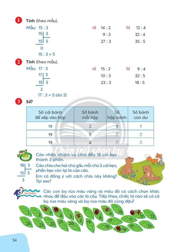 Phép chia hết và phép chia có dư...