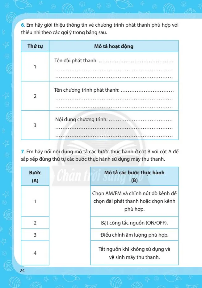 Bài 4. Sử dụng máy thu thanh.