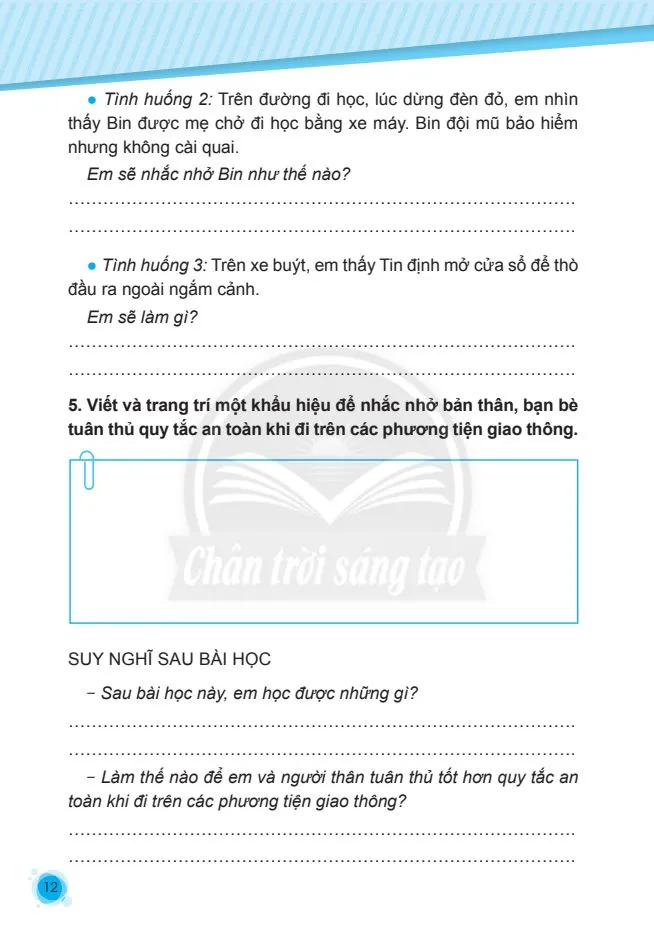 Bài 2: AN TOÀN KHI ĐI TRÊN CÁC PHƯƠNG TIỆN GIAO THÔNG