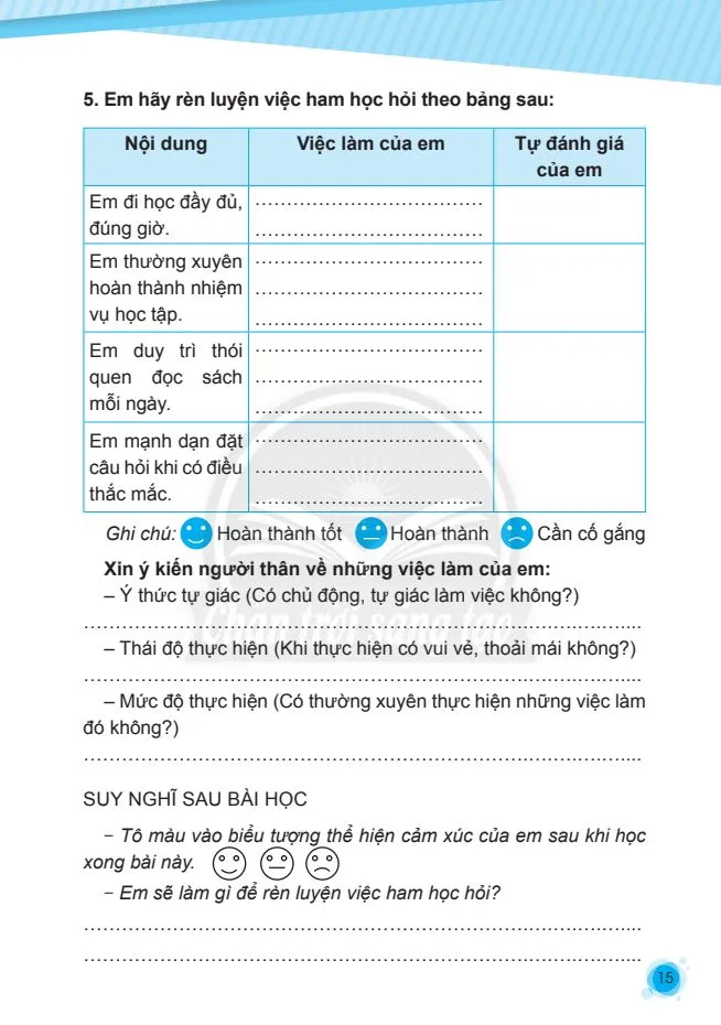 Bài 3: EM HAM HỌC HỎI