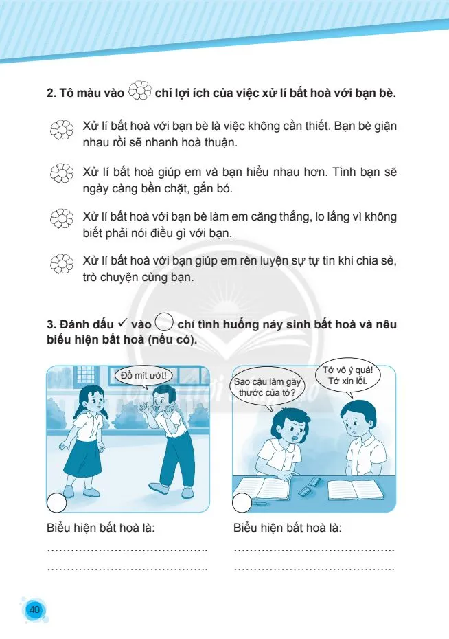 Bài 10: EM NHẬN BIẾT BẤT HOÀ VỚI BẠN