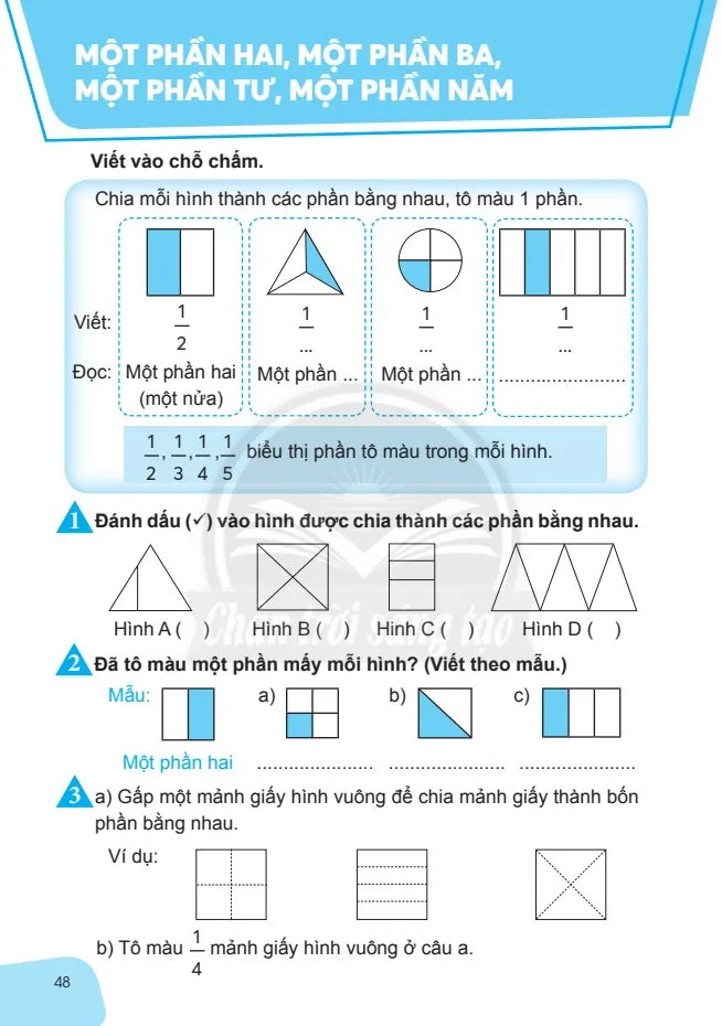 Bảng chia 4.