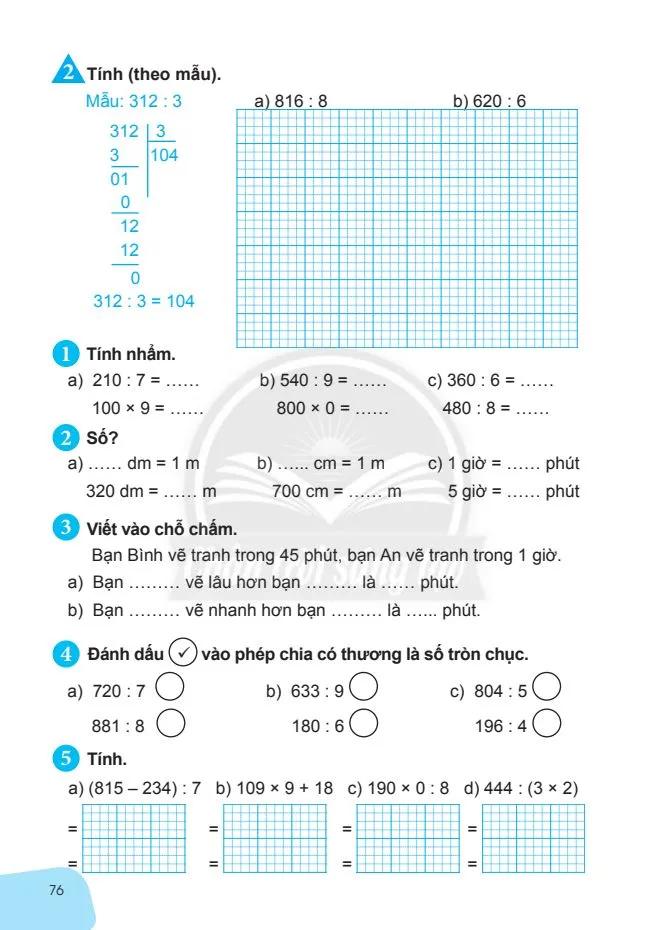 Chia số có ba chữ số cho số có một chữ số..