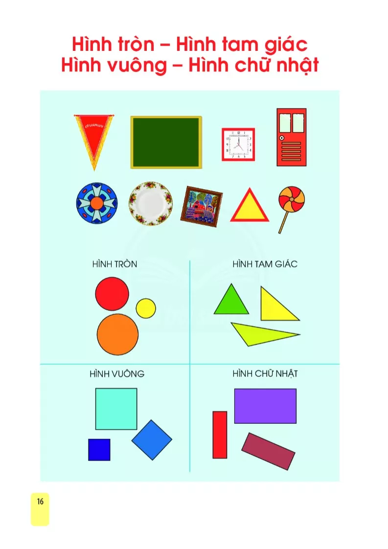 SGK Scan]  • Hình tròn - Hình tam giác - Hình vuông - Hình chữ ...