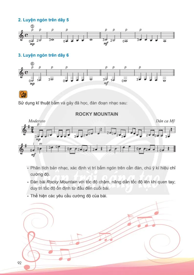 Bài 3: Cách lên dây đàn guitar – Kĩ thuật bấm, gảy trên dây 4, 5, 6