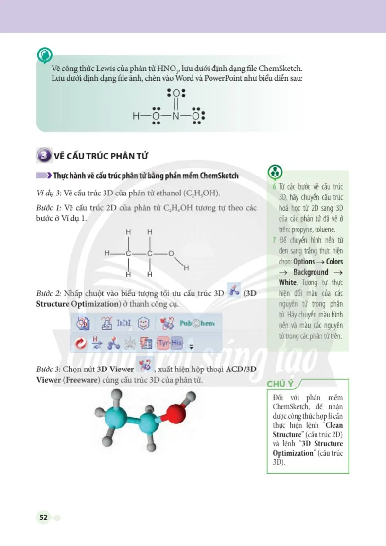 Bài 8. Vẽ cấu trúc phân tử