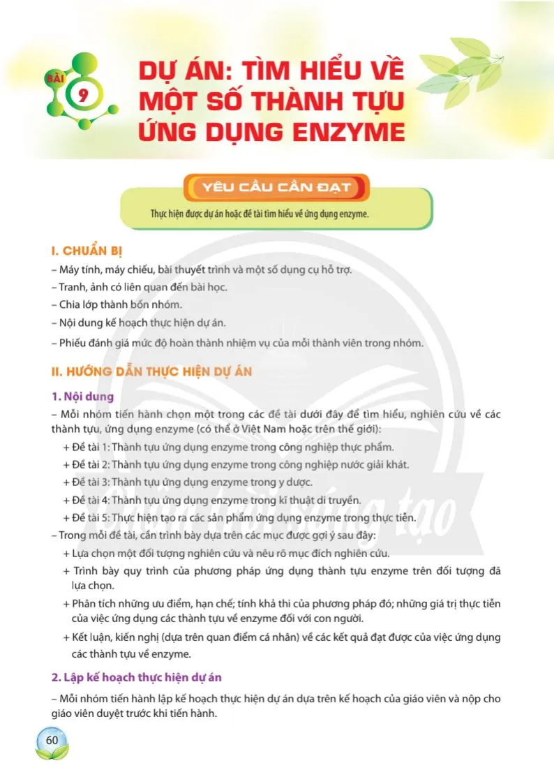 Bài 8: Ứng dụng của enzyme