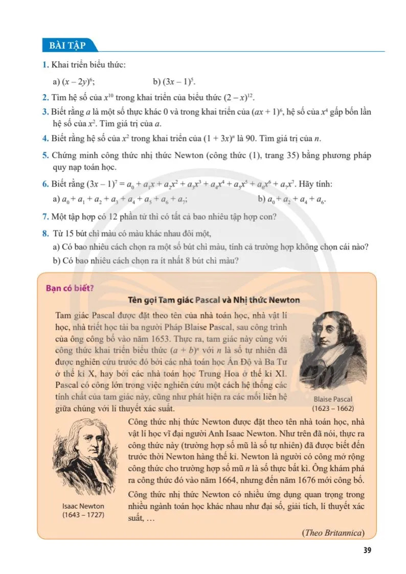 Bài 2. Nhị thức Newton