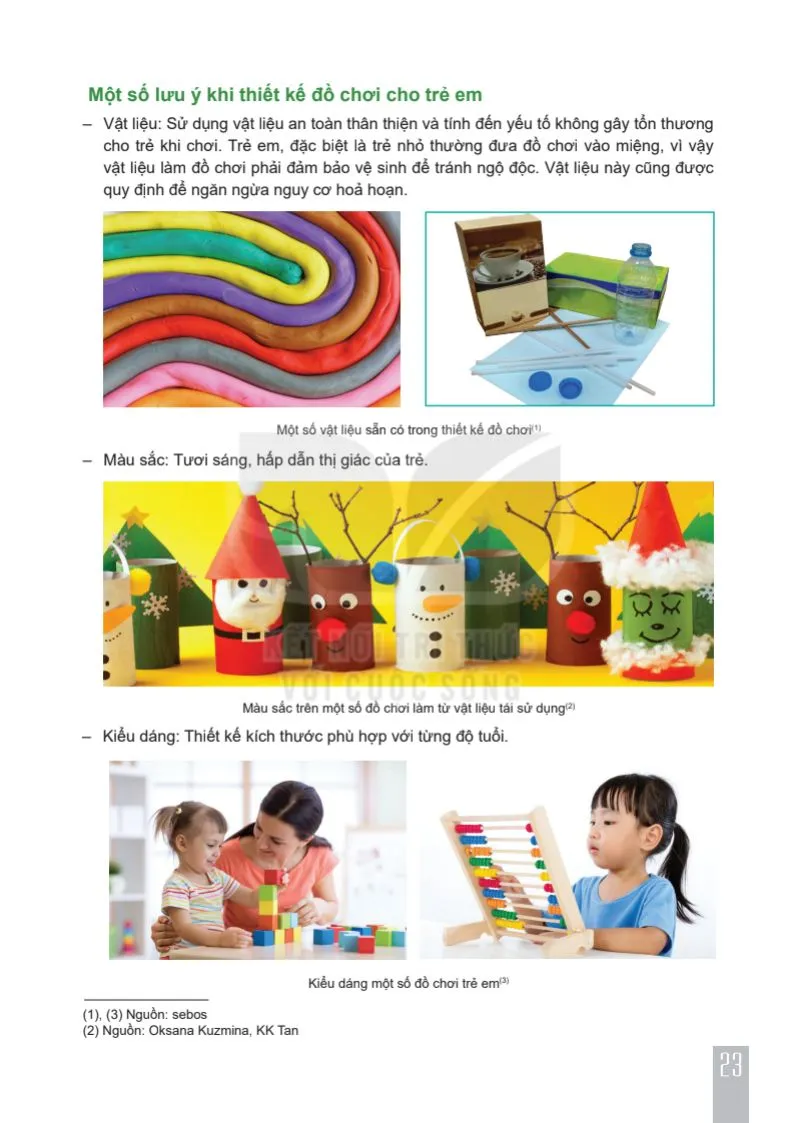 Thiết kế đồ chơi cho trẻ em bằng vật liệu sẵn có
