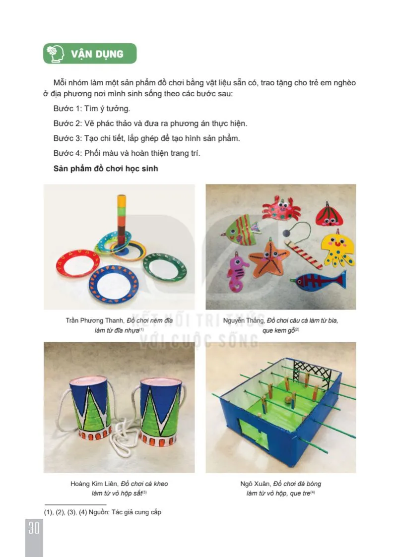 Thiết kế đồ chơi cho trẻ em bằng vật liệu sẵn có