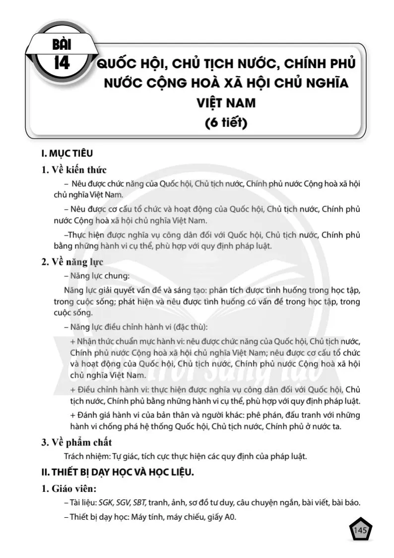 Bài 13: Đặc điểm, nguyên tắc tổ chức và hoạt động của bộ máy Nhà nước Cộng hoà xã hội chủ nghĩa Việt Nam .