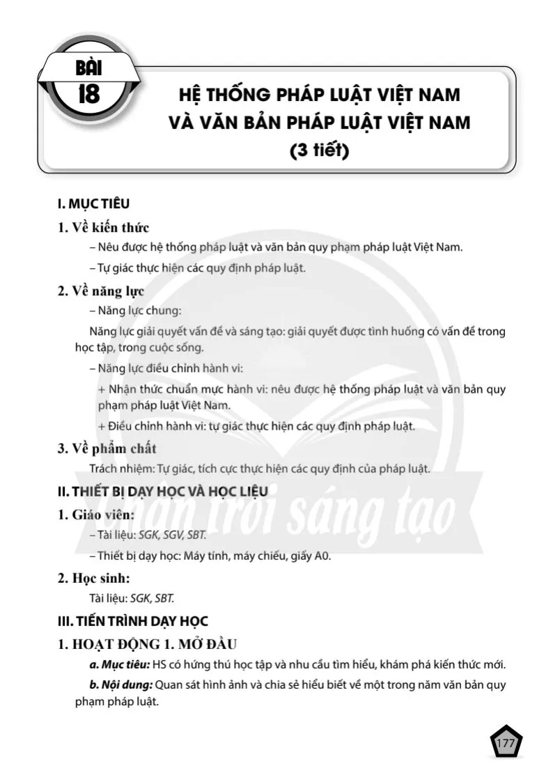 Bài 18: Hệ thống pháp luật và văn bản pháp luật Việt Nam
