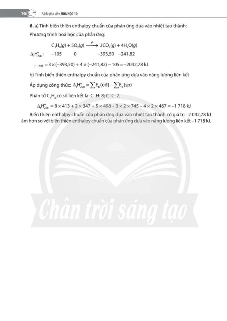 Bài 14. Tính biến thiên enthalpy của phản ứng hoá học.