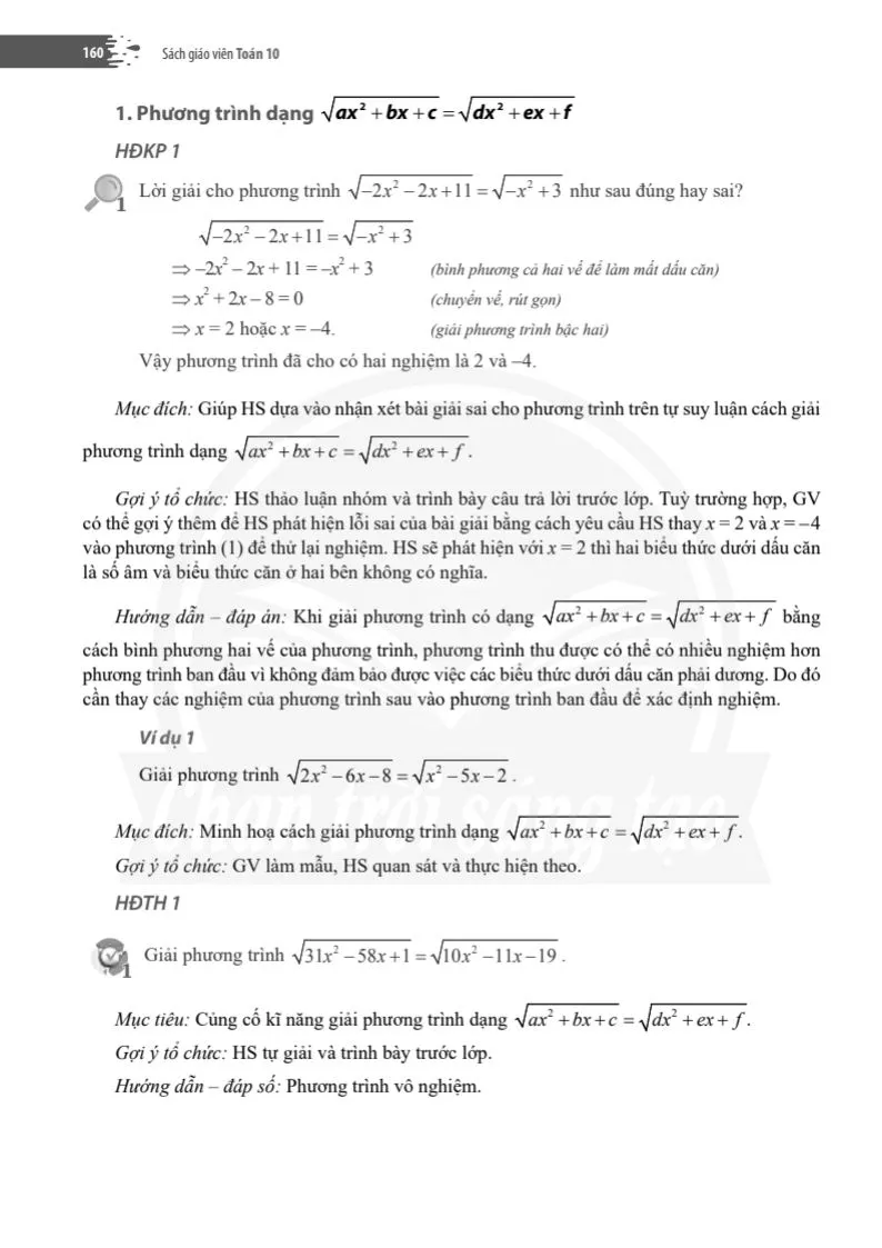 Bài 3. Phương trình quy về phương trình bậc hai