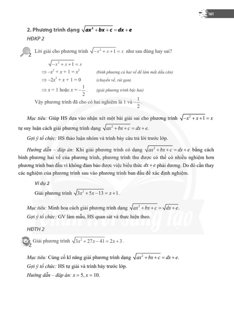 Bài 3. Phương trình quy về phương trình bậc hai