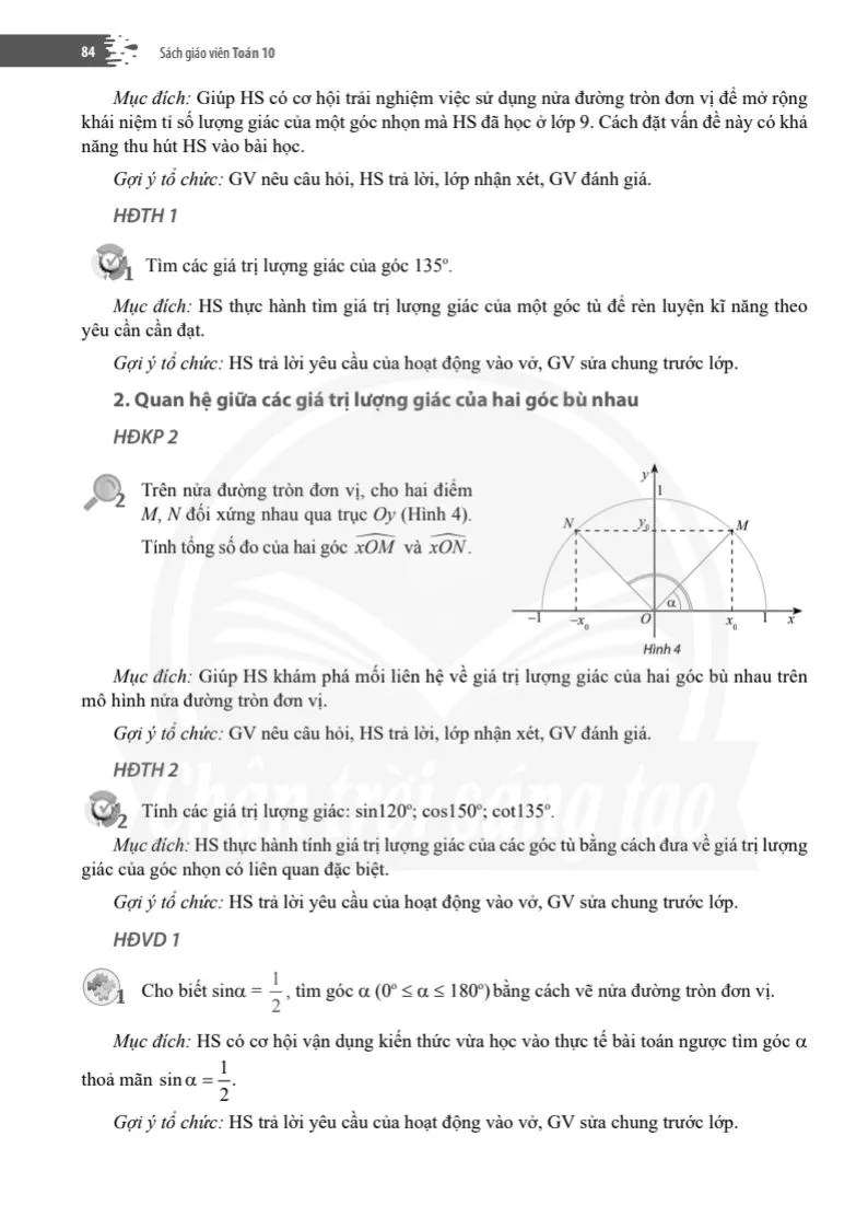 Bài 1. Giá trị lượng giác của một góc từ 0° đến 180