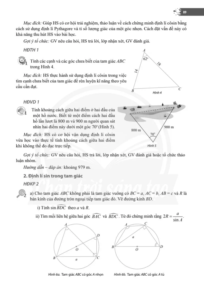 Bài 3. Giải tam giác và ứng dụng thực tế