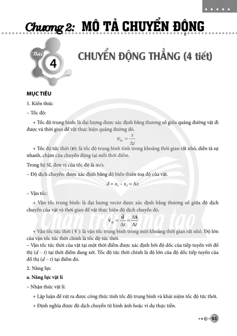 Bài 4. Chuyển động thẳng.