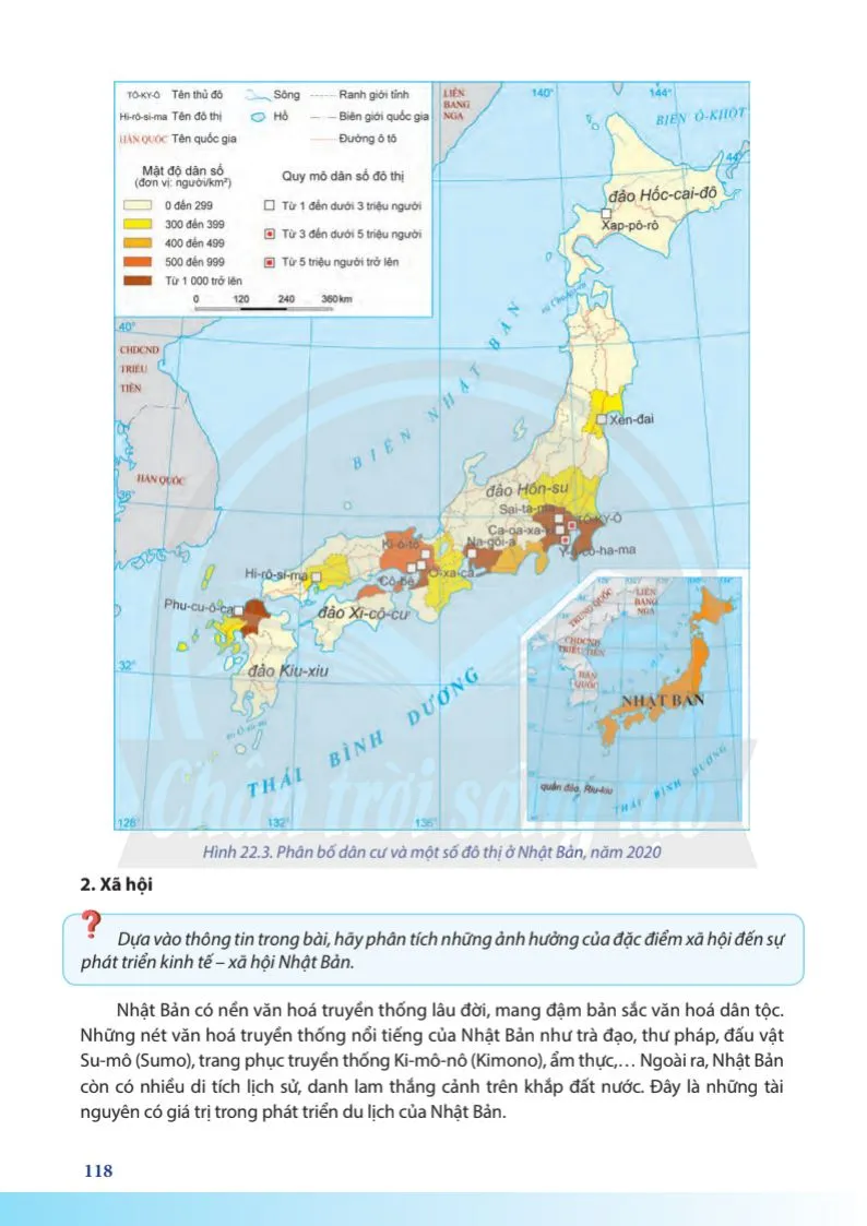 Bài 22. Vị trí địa lí, điều kiện tự nhiên, dân cư và xã hội Nhật Bản. 