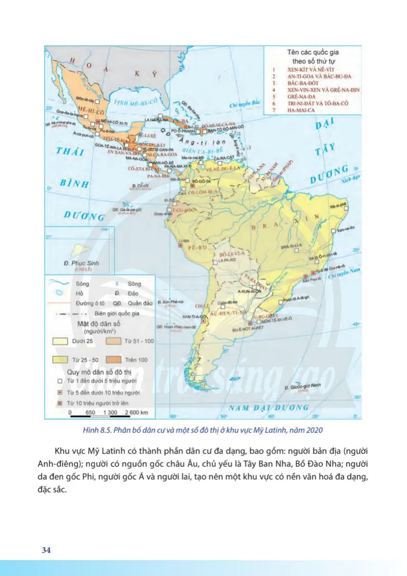 Bài 8. Tự nhiên, dân cư, xã hội và kinh tế Mỹ Latinh