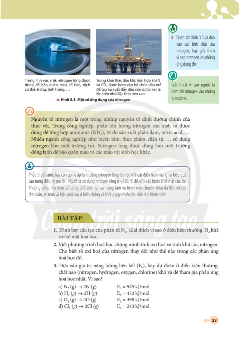 Bài 3. Đơn chất nitrogen. 