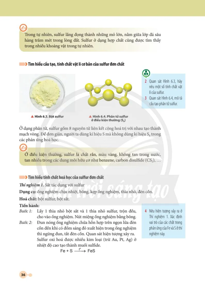 Bài 6. Sulfur và sulfur dioxide