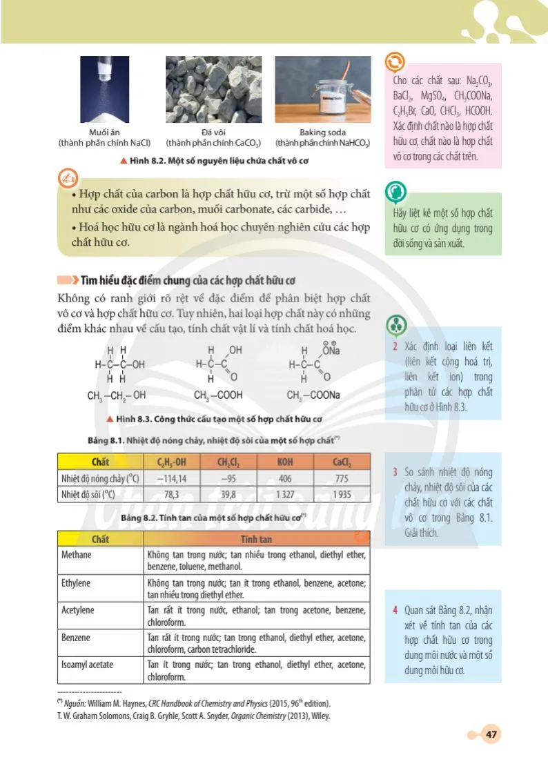Bài 8. Hợp chất hữu cơ và hoá học hữu cơ