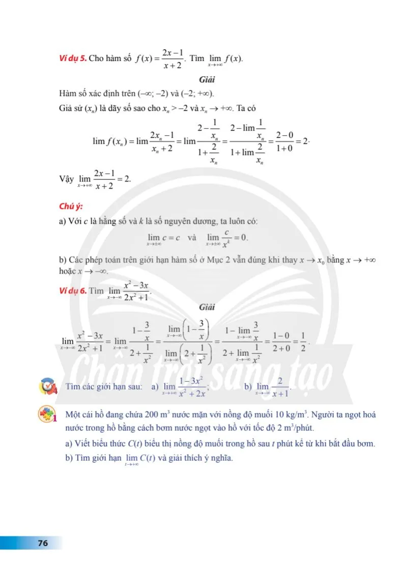 Bài 2. Giới hạn của hàm số 