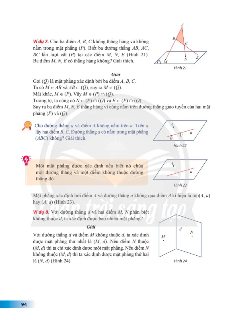 Bài 1. Điểm, đường thẳng và mặt phẳng trong không gian