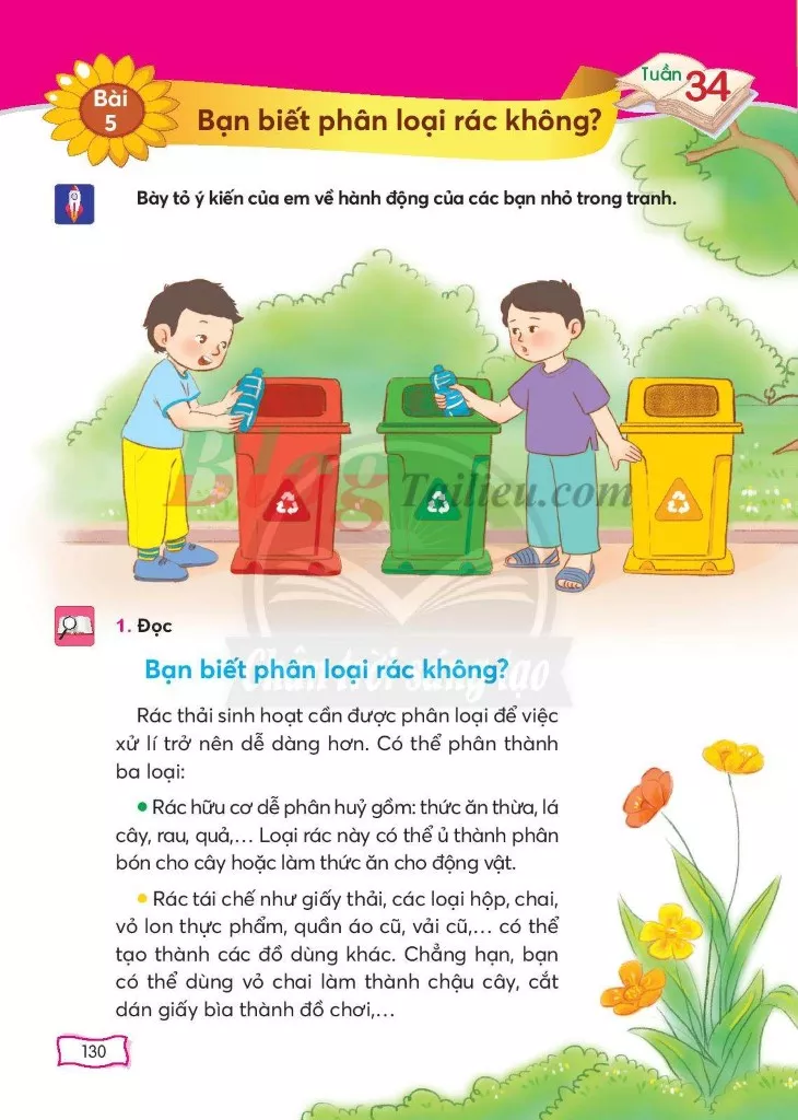 Bài 5: Bạn biết phân loại rác không?