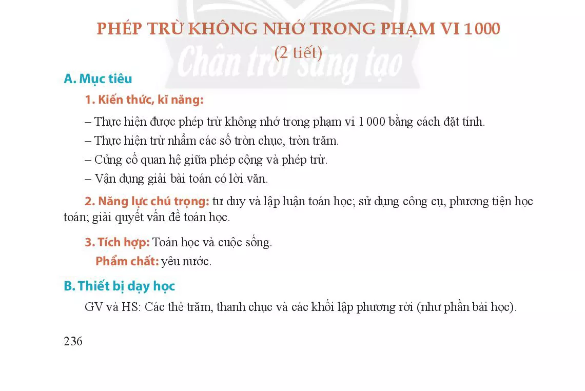 • Phép trừ không nhớ trong phạm vi 1000 