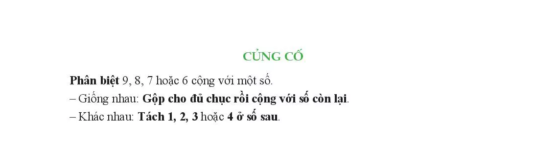 • 7 cộng với một số, 6 cộng với một số 