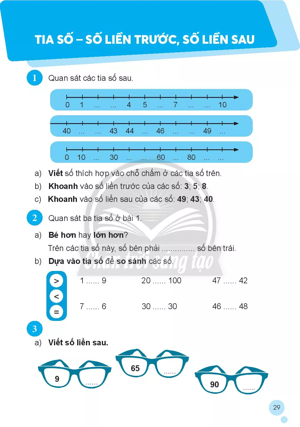 Tia số – Số liền trước, số liền sau