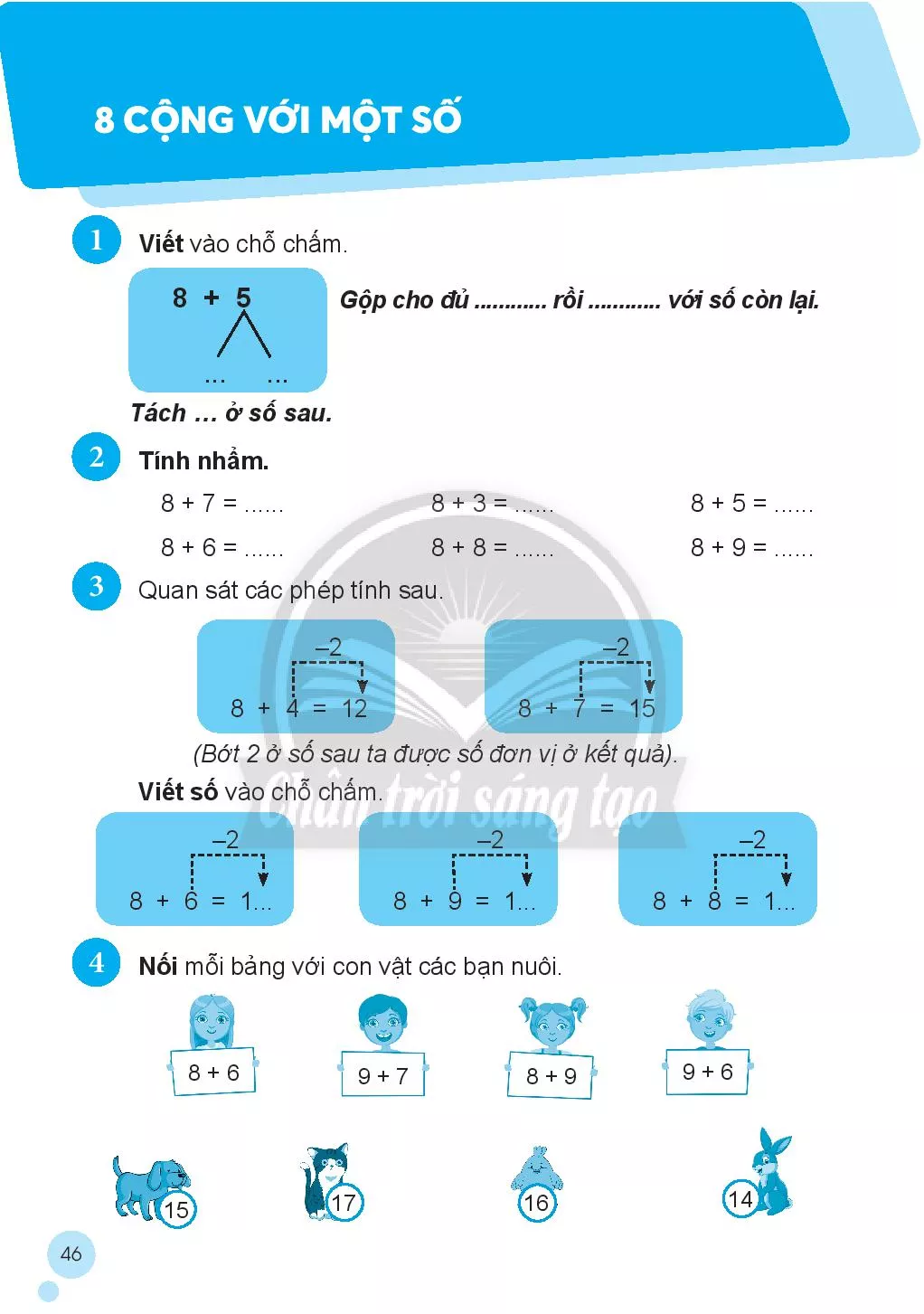 8 cộng với một số