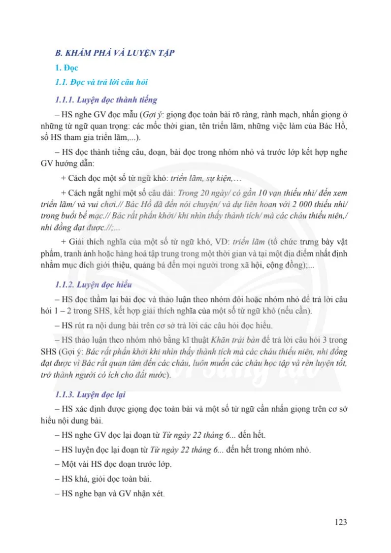 Bài 2 Triển lãm Thiếu nhi với 5 điều Bác Hồ dạy