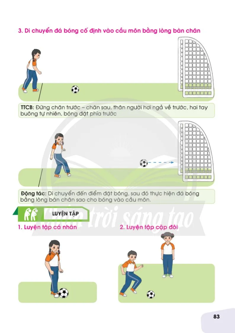 Bài 4. Làm quen đá bóng bằng lòng bàn chân