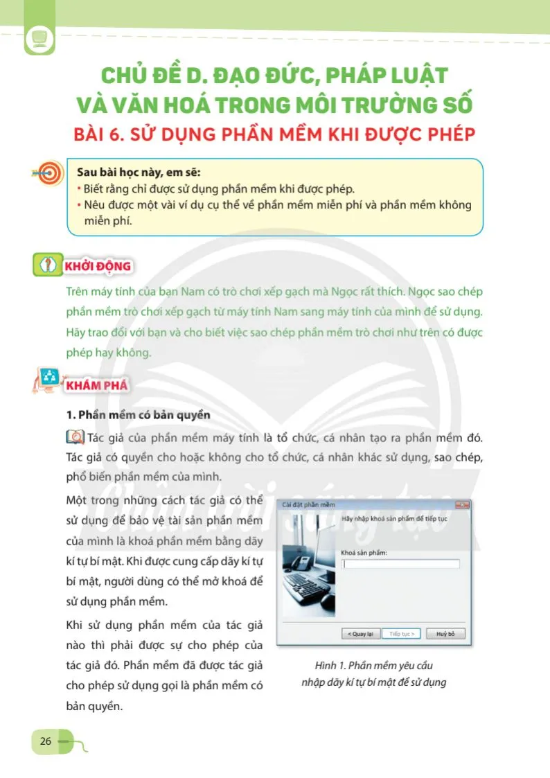 Bài 6. Sử dụng phần mềm khi được phép