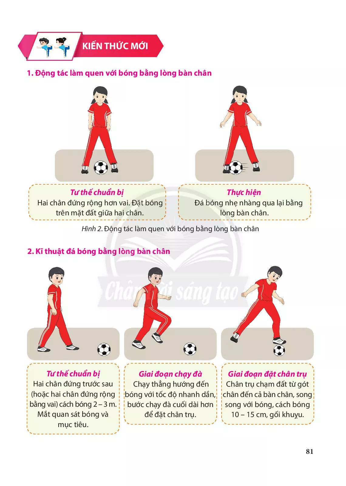 Bài 2. Kĩ thuật đá bóng bằng lòng bàn chân 