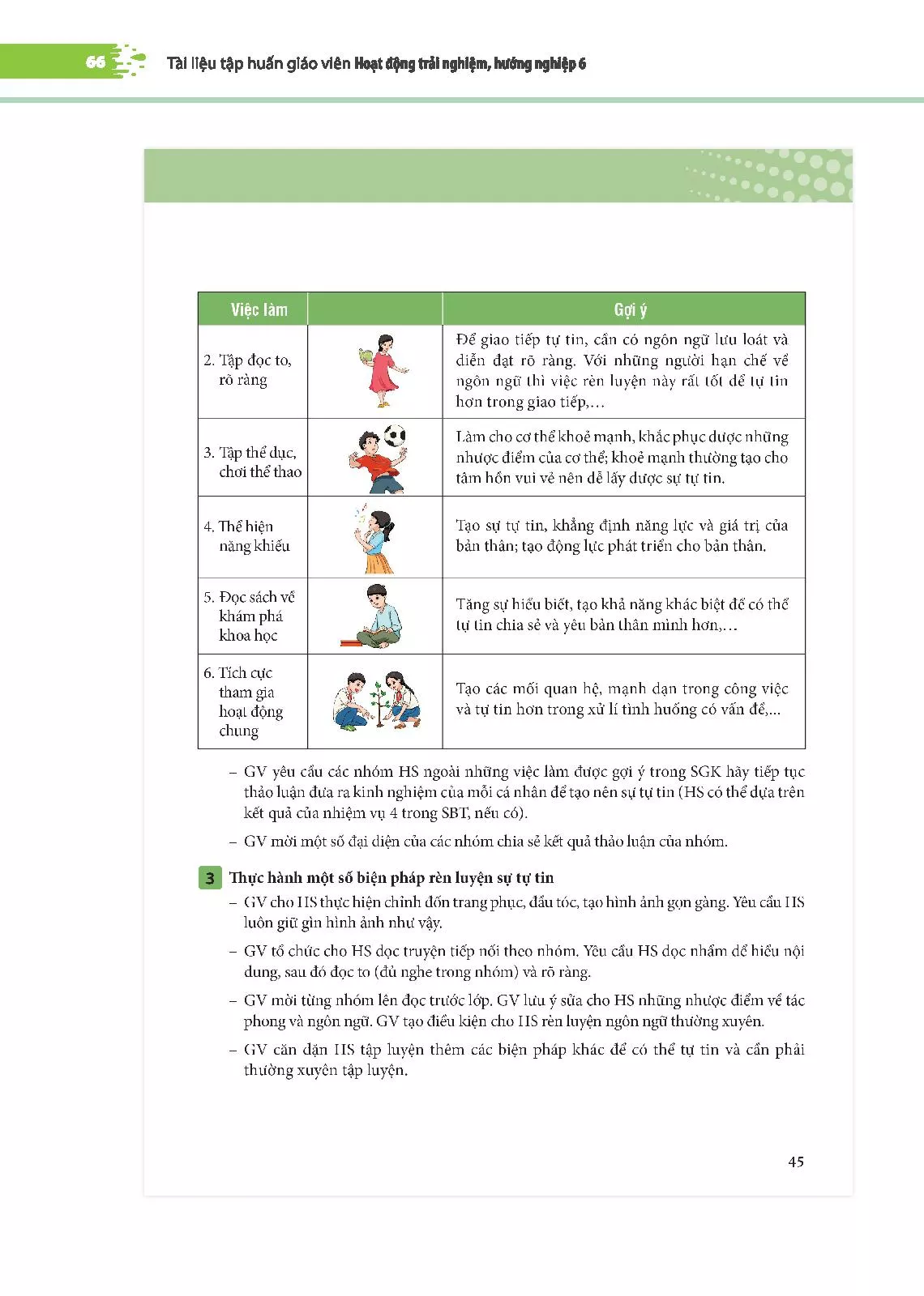 1. Hướng dẫn sử dụng sách giáo viên Hoạt động trải nghiệm, hướng nghiệp 6 