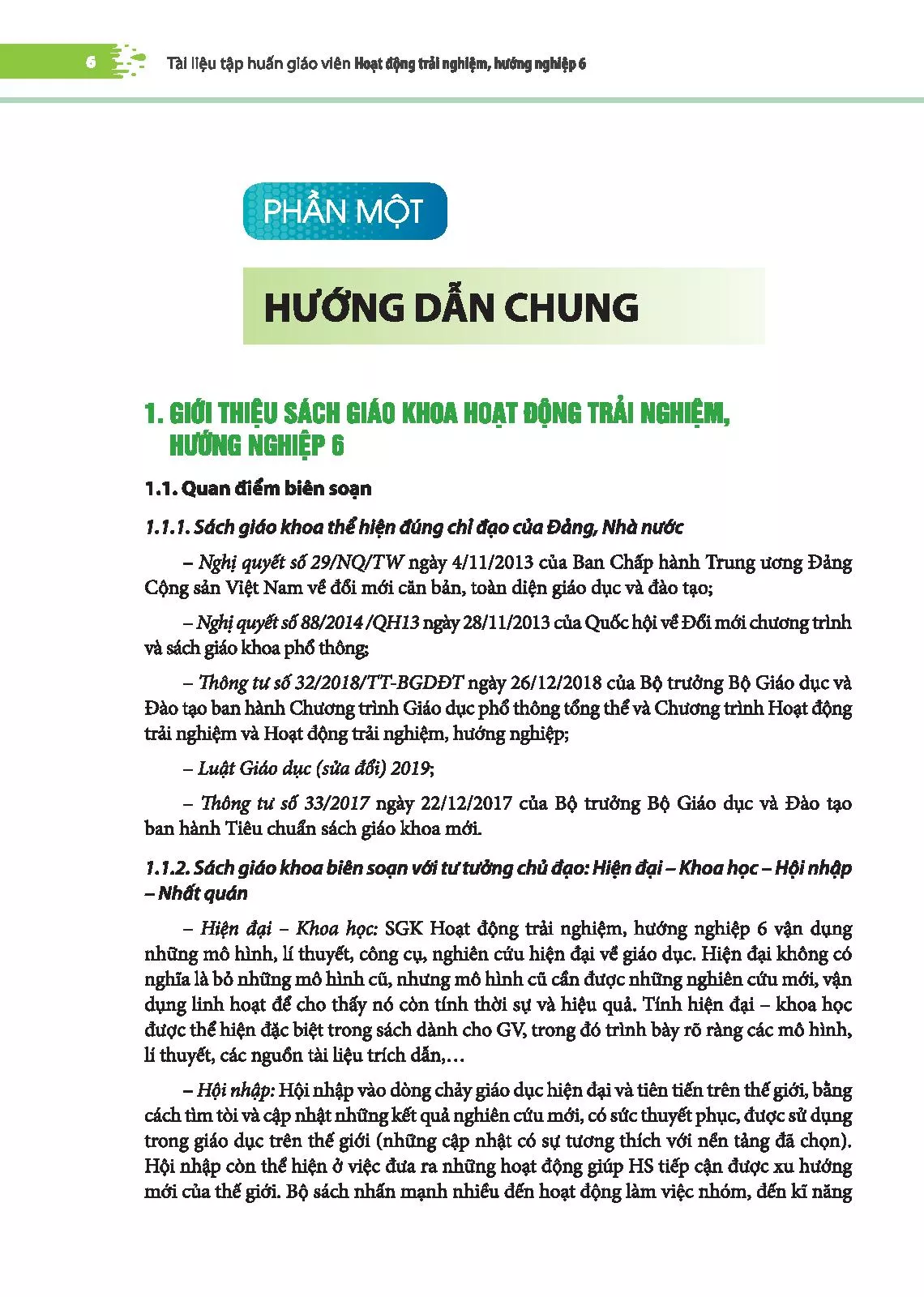 1. Giới thiệu sách giáo khoa Hoạt động trải nghiệm, hướng nghiệp 6 