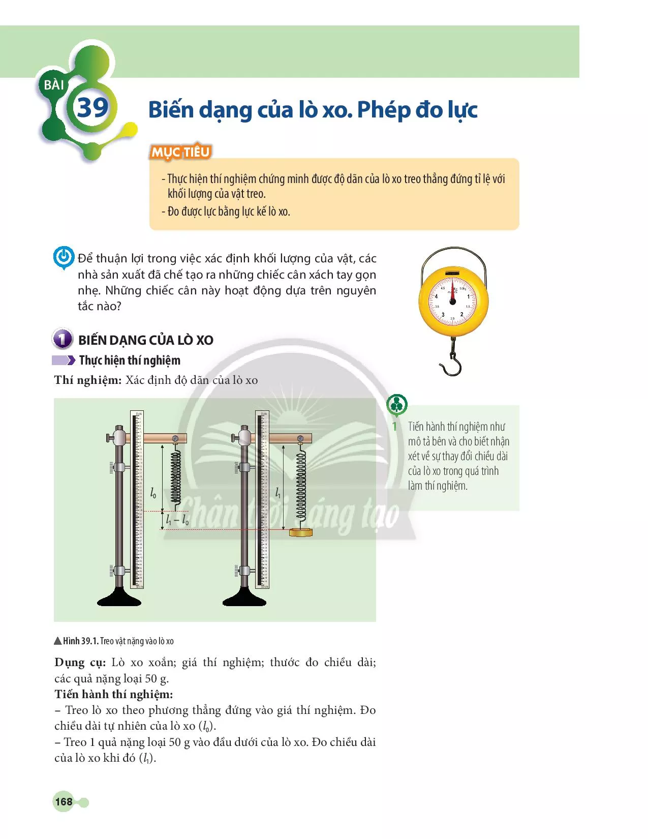 BÀI 39: Biến dạng của lò xo. Phép đo lực