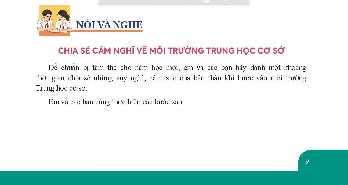 NÓI VÀ NGHE: Chia sẻ cảm nghĩ về môi trường Trung học cơ sở