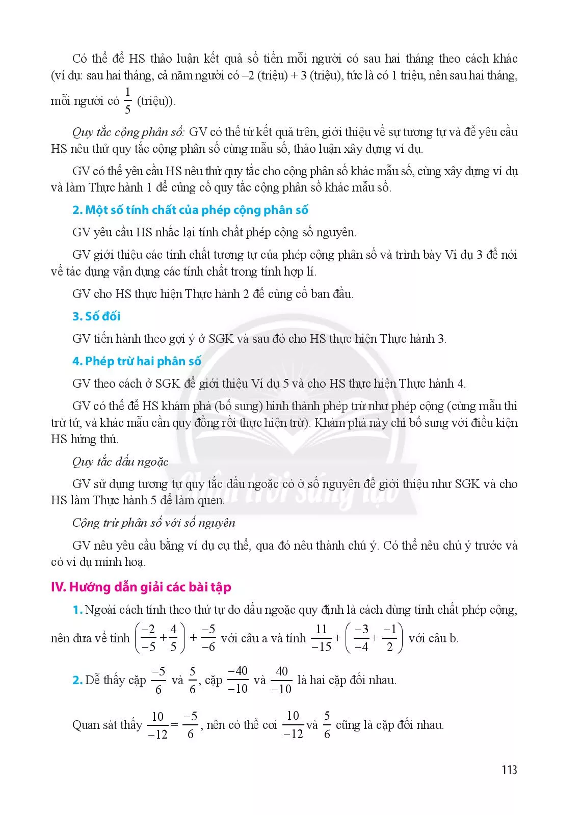 Bài 4. Phép cộng và phép trừ phân số 
